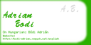 adrian bodi business card